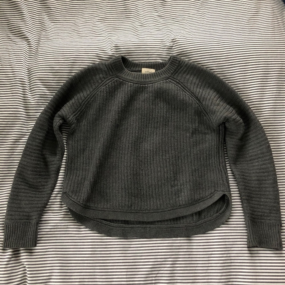 Aritzia Wilfred cropped wool sweater
